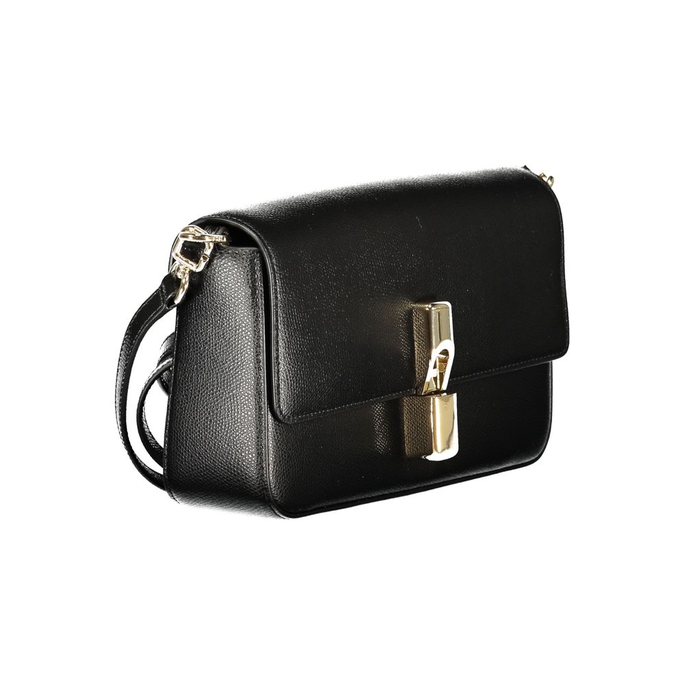 Furla Schwarze Lederhandtasche