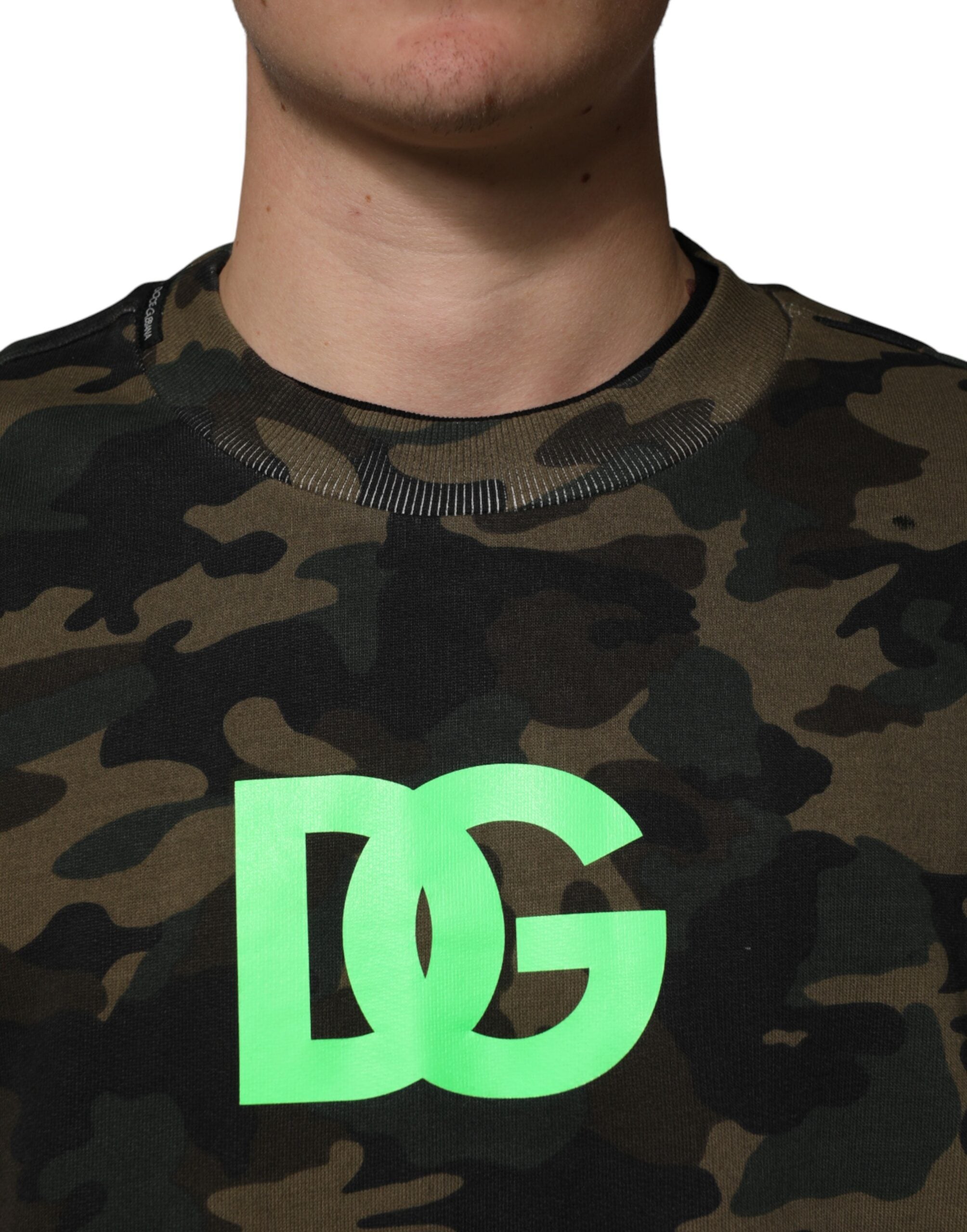 Dolce & Gabbana Mehrfarbiger Camouflage-Pullover für Herren