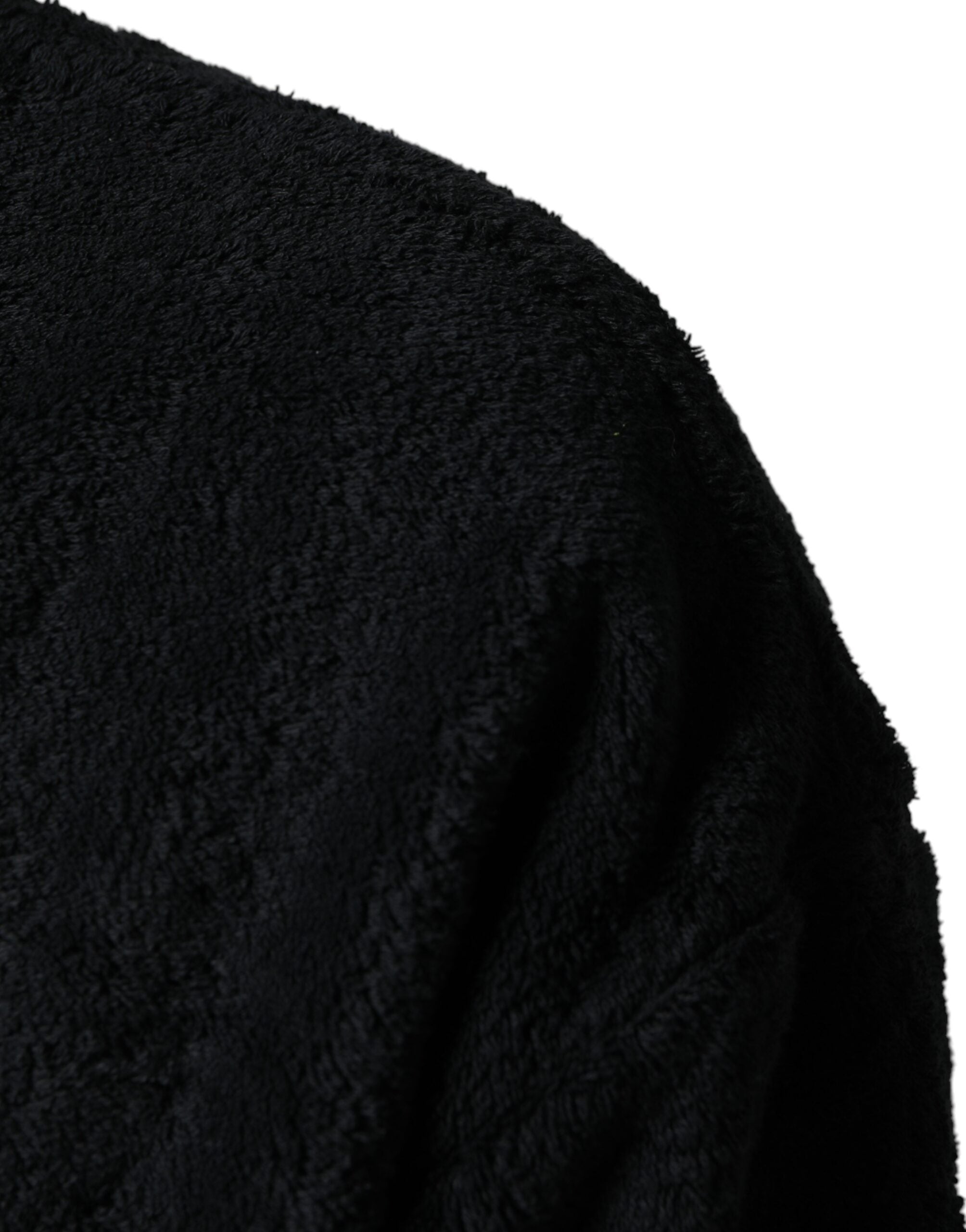 Dolce & Gabbana Schwarzer Baumwoll-Pullover mit V-Ausschnitt für Herren