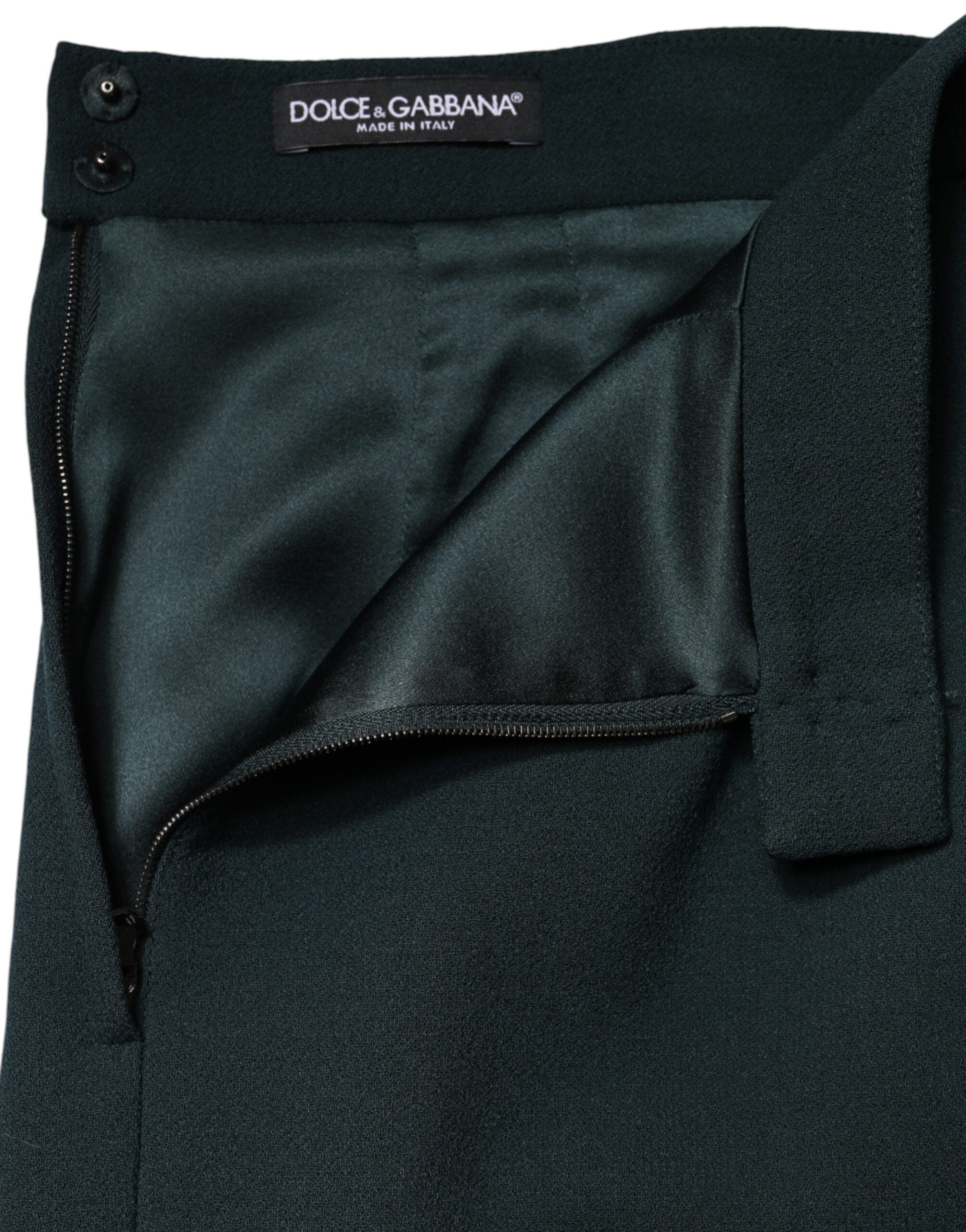 Dolce & Gabbana Bleistiftrock in Dunkelgrün mit mittlerer Taille und Mini-Länge