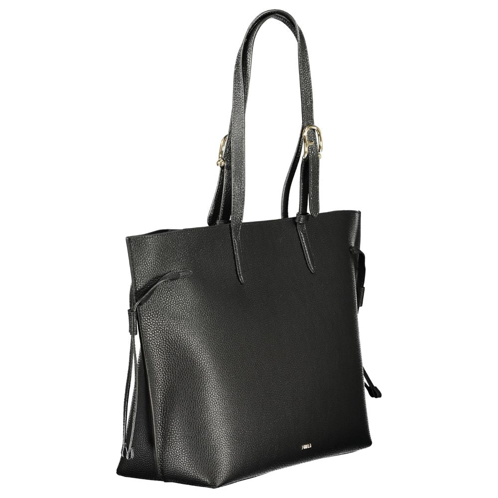 Furla Schwarze Leder Damentasche