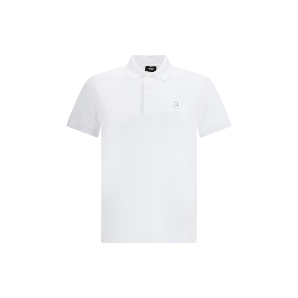 Fendi Weißes Poloshirt aus Baumwolle