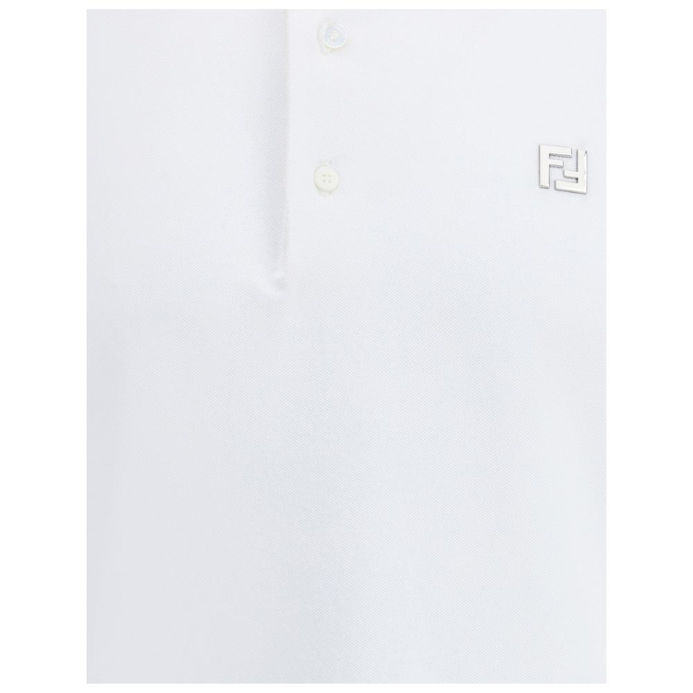 Fendi Weißes Poloshirt aus Baumwolle