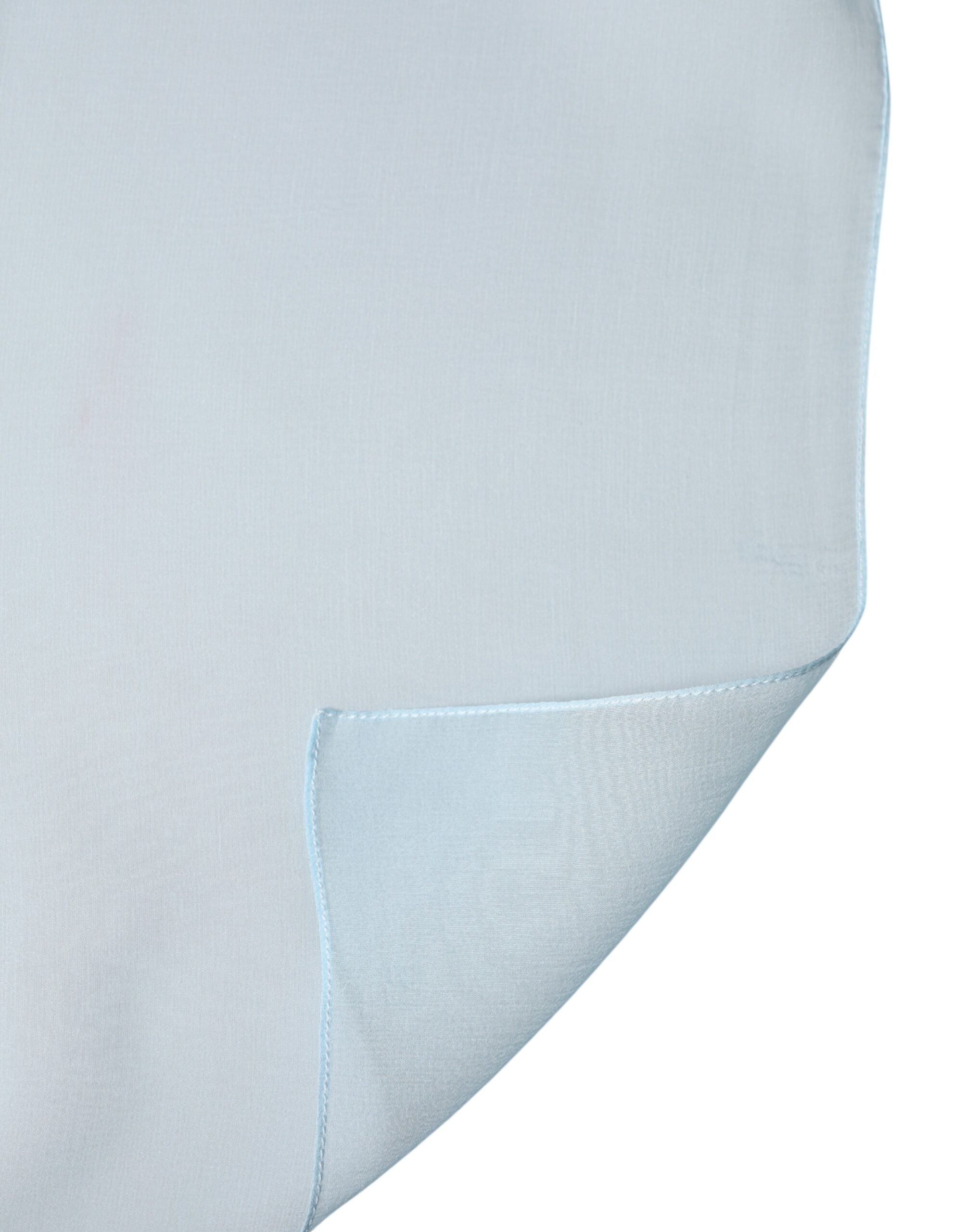 Dolce & Gabbana Hellblaue Stola Seidenschal Nackenwickel Schal