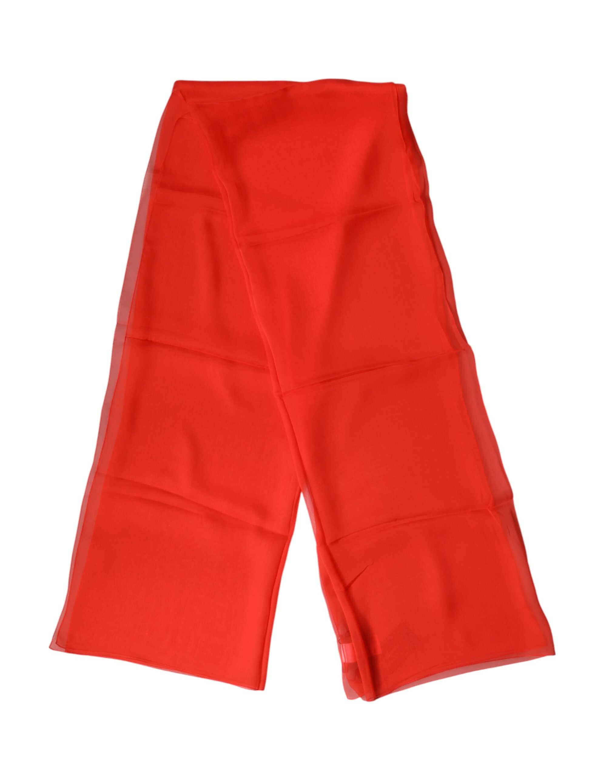 Dolce & Gabbana Roter Seidenschal Stola Nackenwickel Schal