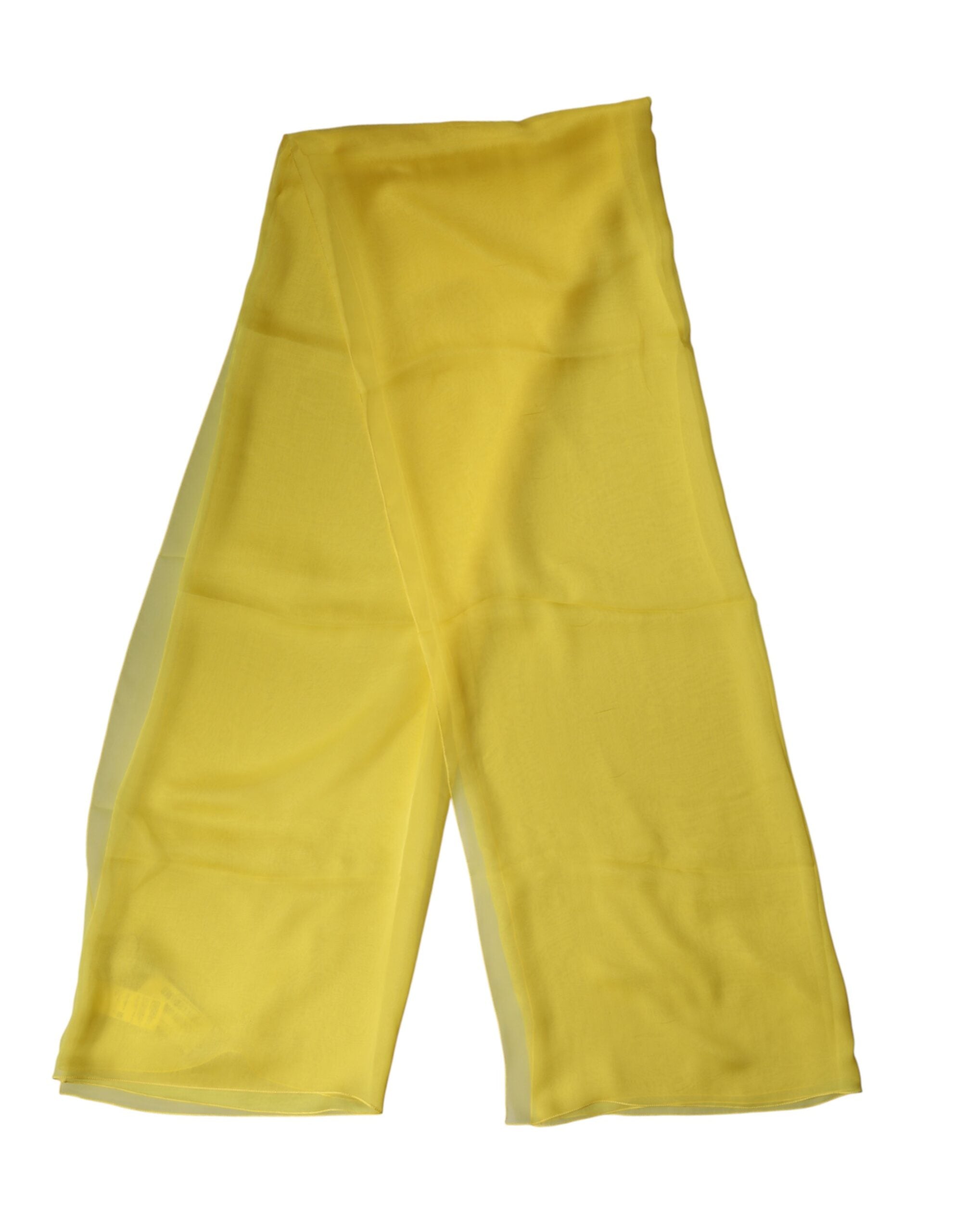Dolce & Gabbana Gelber Seidenschal Nackenwickel Stola Herren 200cm x 130cm Tuch