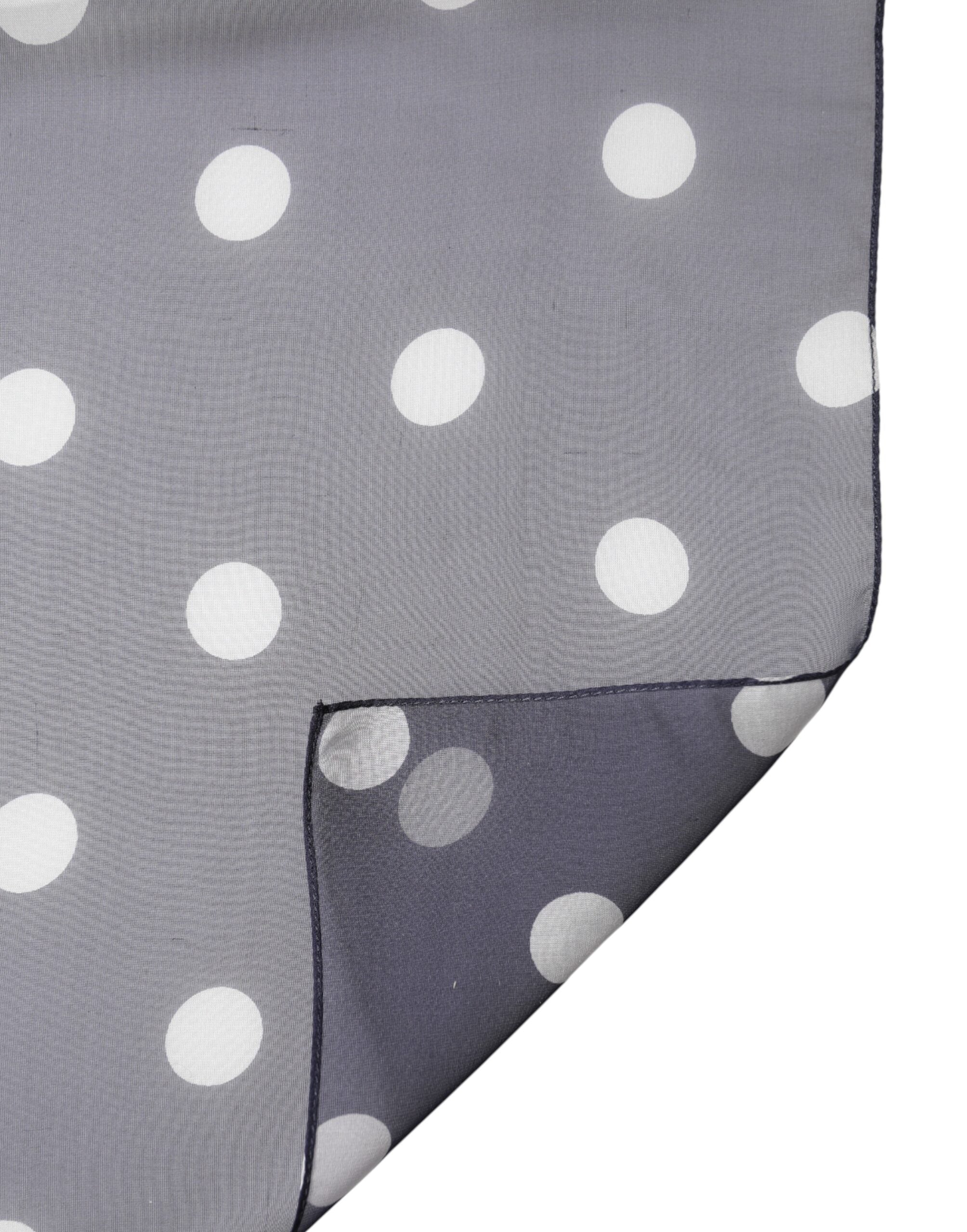 Dolce & Gabbana Blauer Seidenschal mit Polka Dots, 205cm x 132cm