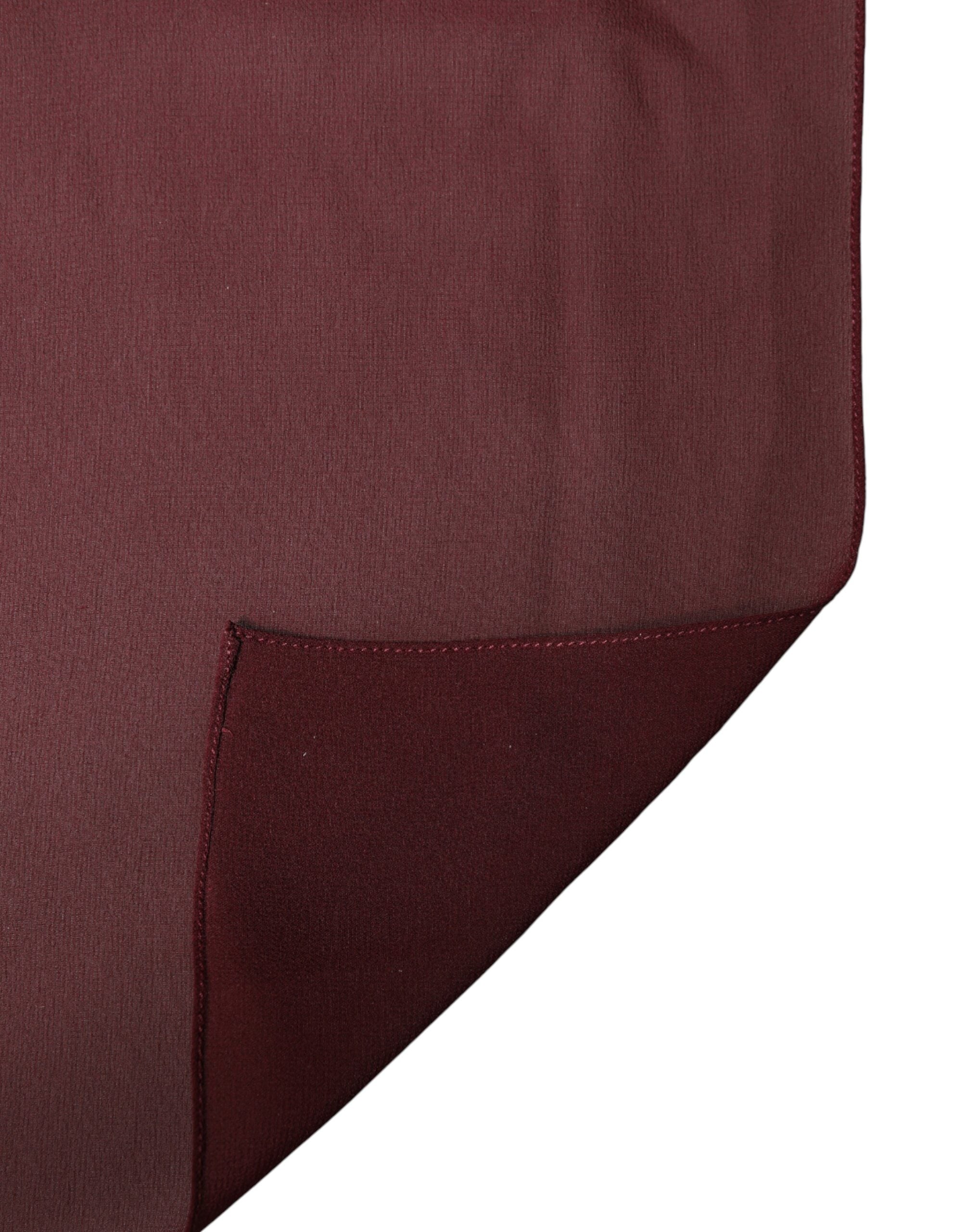Dolce & Gabbana Maroon Seidenschal Stola Herren 200cm x 130cm Schal
