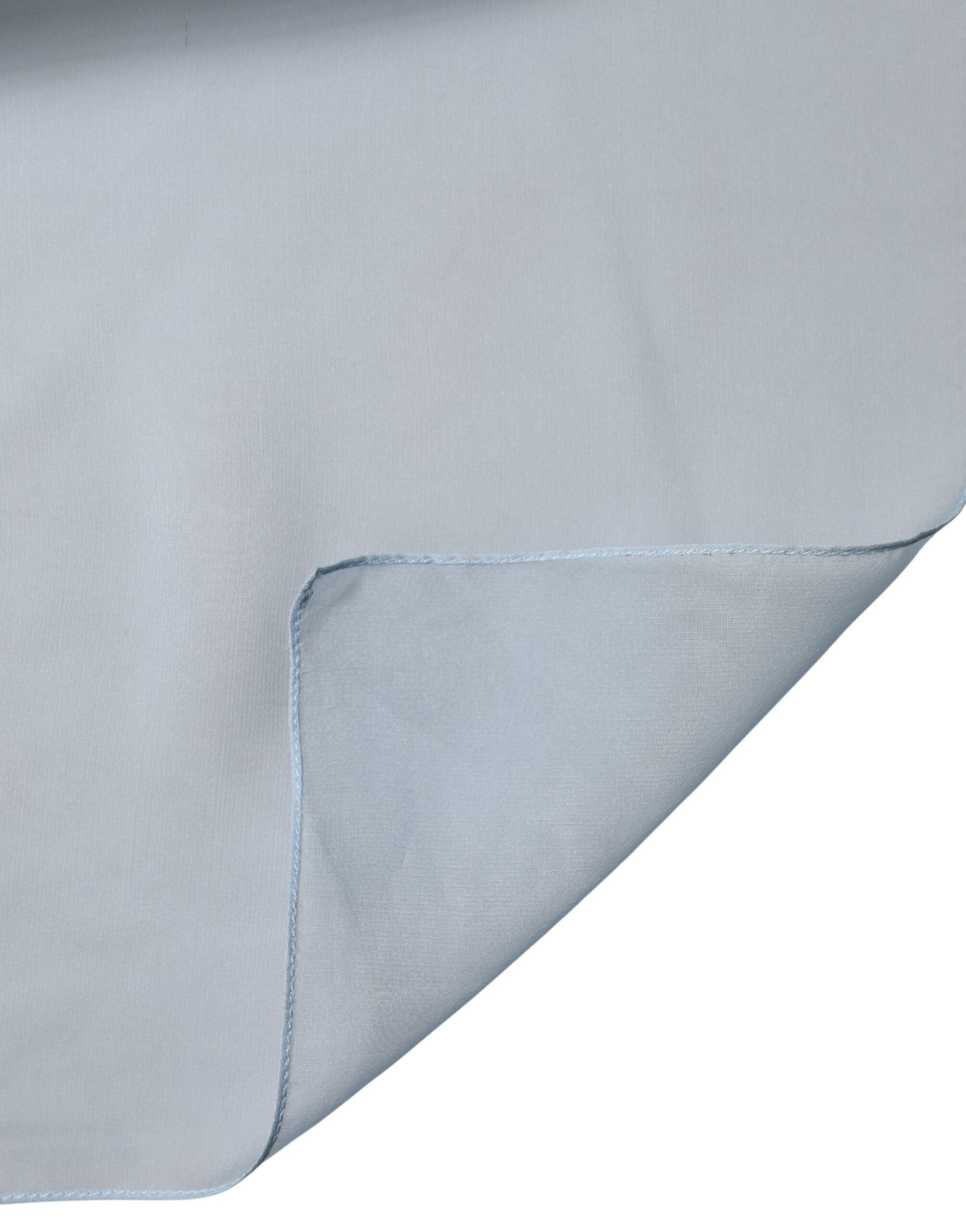 Dolce & Gabbana Hellblaue Seidenstola Schal 200cm x 130cm