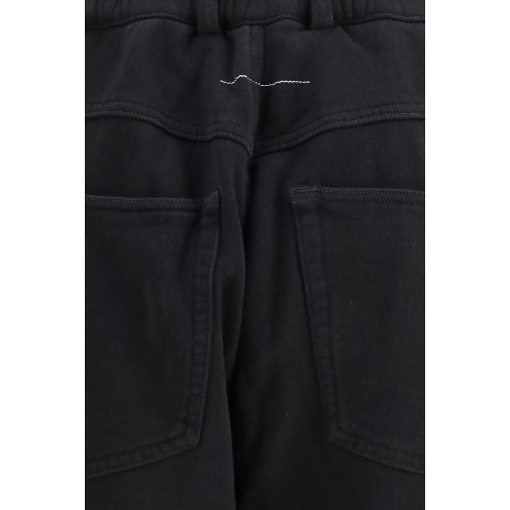 MM6 Schwarze Baumwoll-Sporthose
