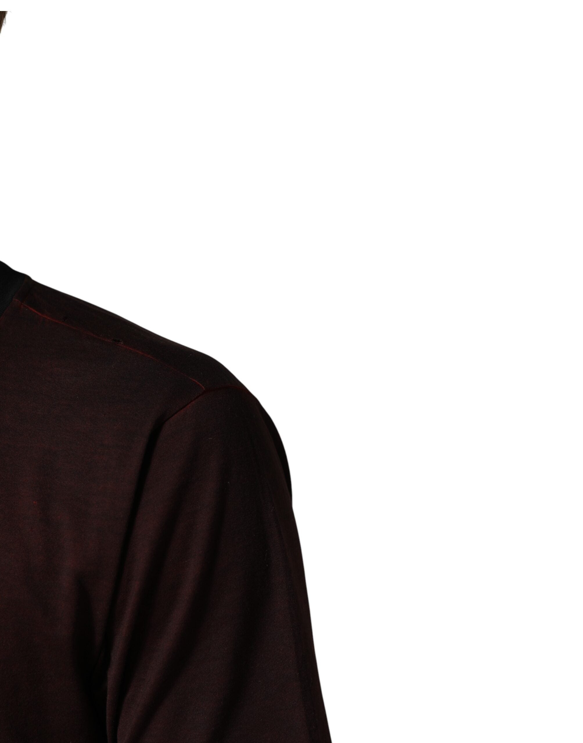 Dolce & Gabbana Maroon DG Crown Baumwoll-Rundhals-T-Shirt für Herren