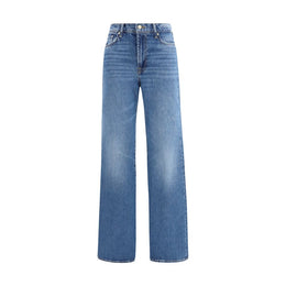7FOR Blaue Baumwoll-Jeans mit ausgestelltem Bein