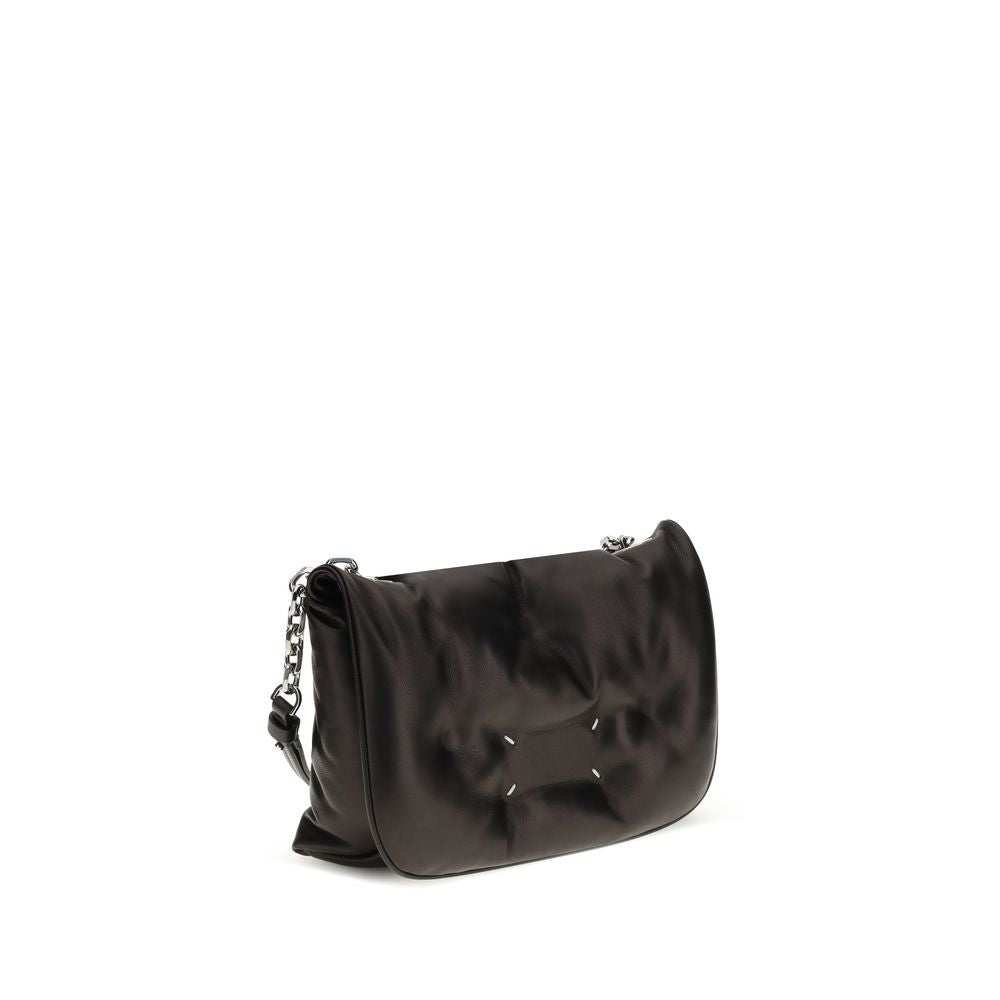 Maison Margiela Schwarze Lammleder Schultertasche Ovis Aries Aries