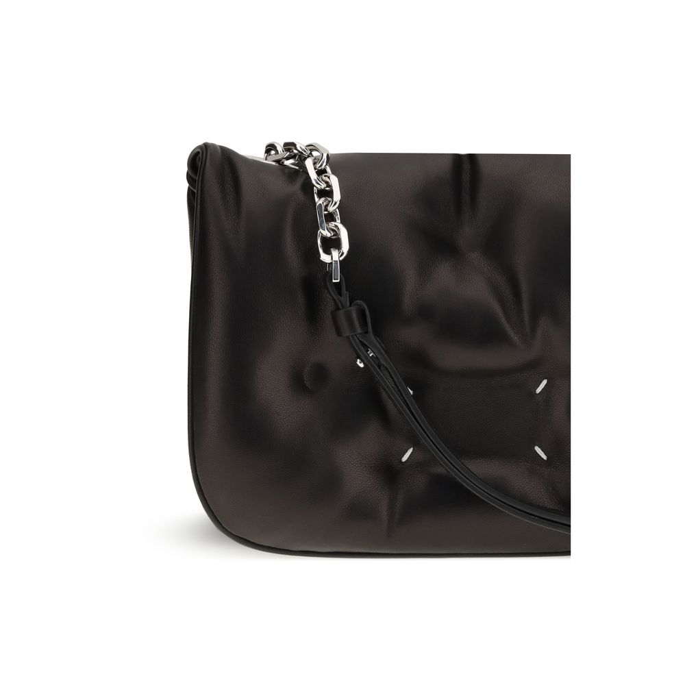 Maison Margiela Schwarze Lammleder Schultertasche Ovis Aries Aries