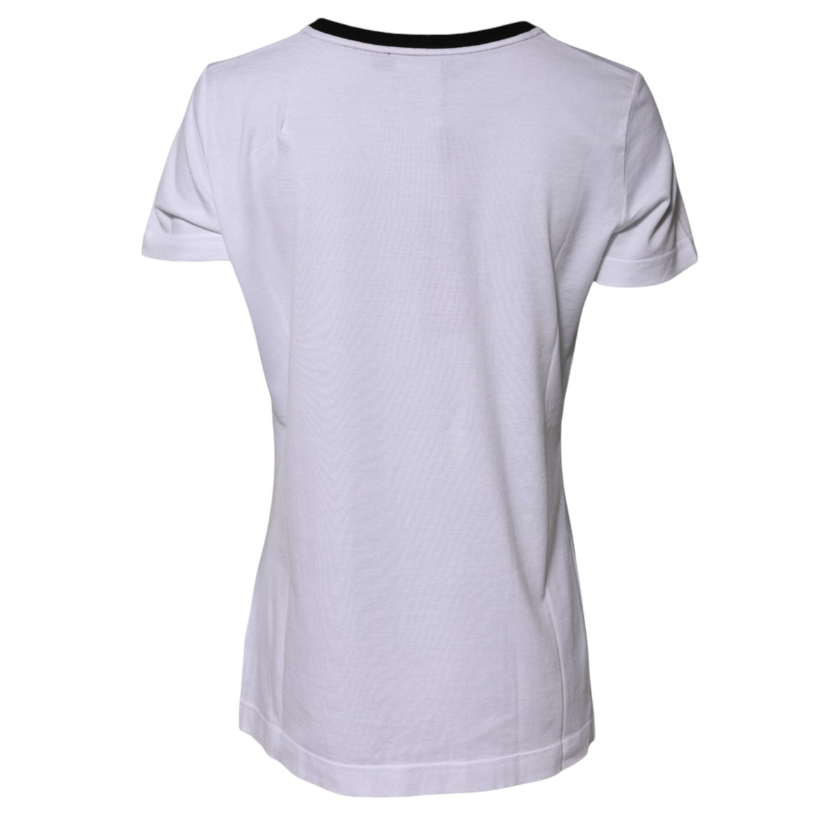 Dolce & Gabbana Weißes Eleganza Baumwoll-Rundhals-T-Shirt