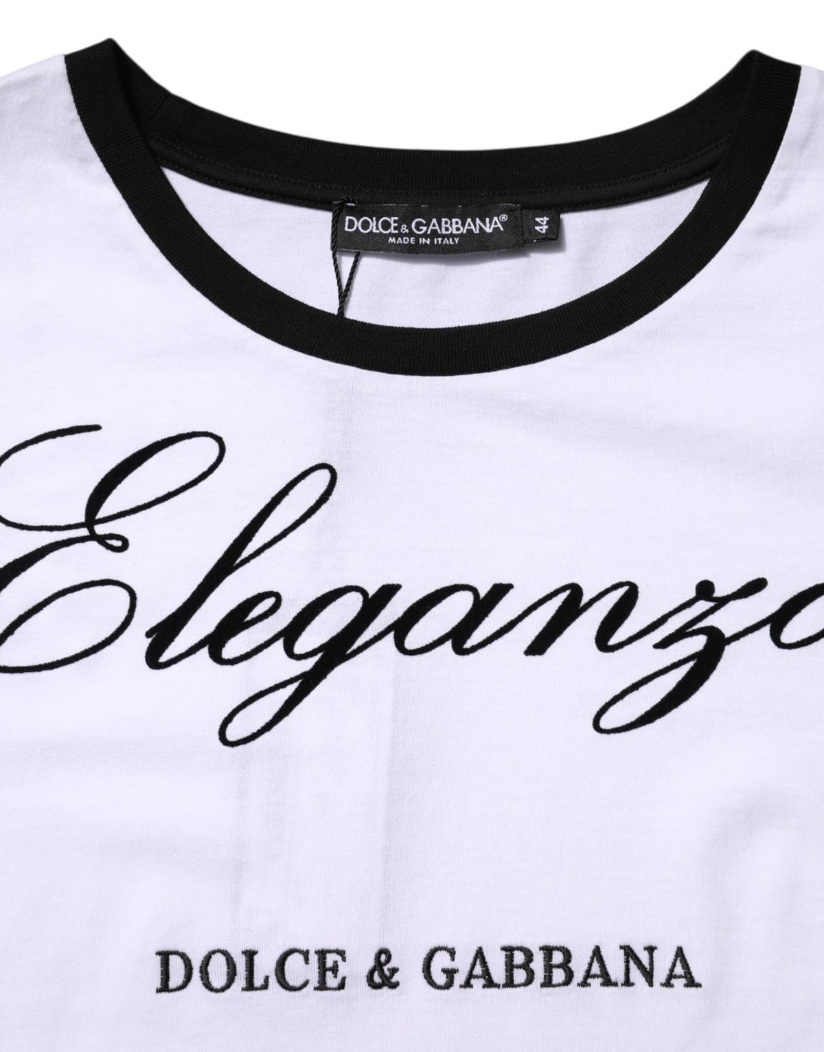 Dolce & Gabbana Weißes Eleganza Baumwoll-Rundhals-T-Shirt