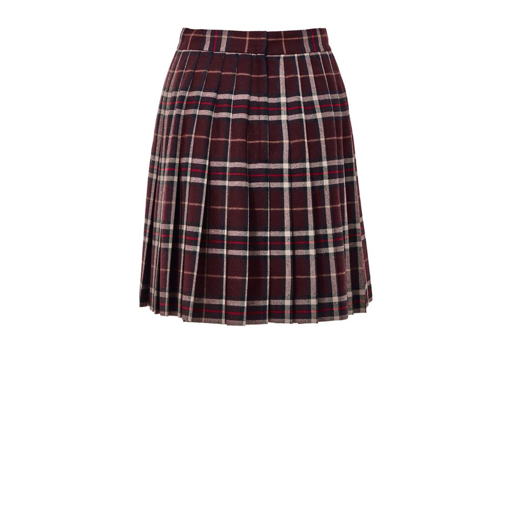 Dolce & Gabbana Minirock aus bordeauxfarbener Wolle