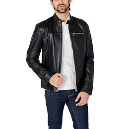 Peuterey Schwarze Lammlederjacke