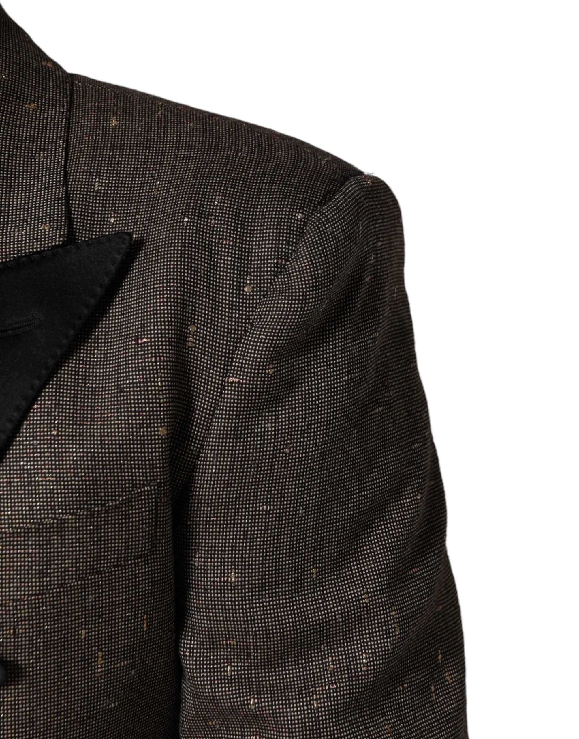 Dolce & Gabbana Grauer Zweireihiger Blazer mit 2 Knöpfen