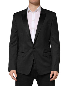 Dolce & Gabbana Schwarzer Fantasy Einreiher-Sakko-Blazer