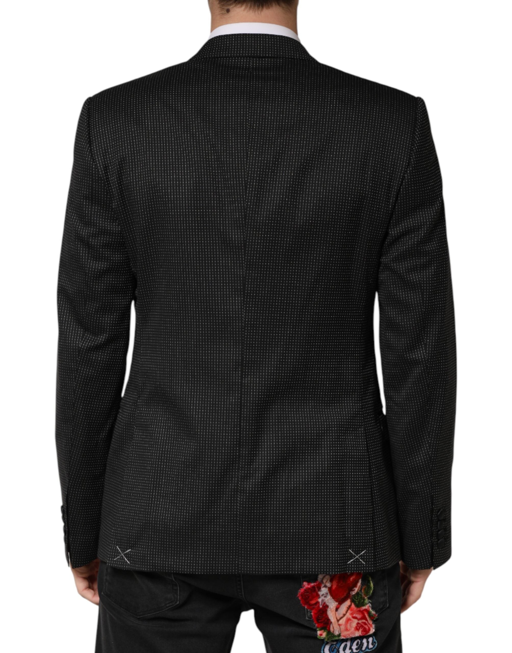 Dolce & Gabbana Schwarzer Fantasy Einreiher-Sakko-Blazer