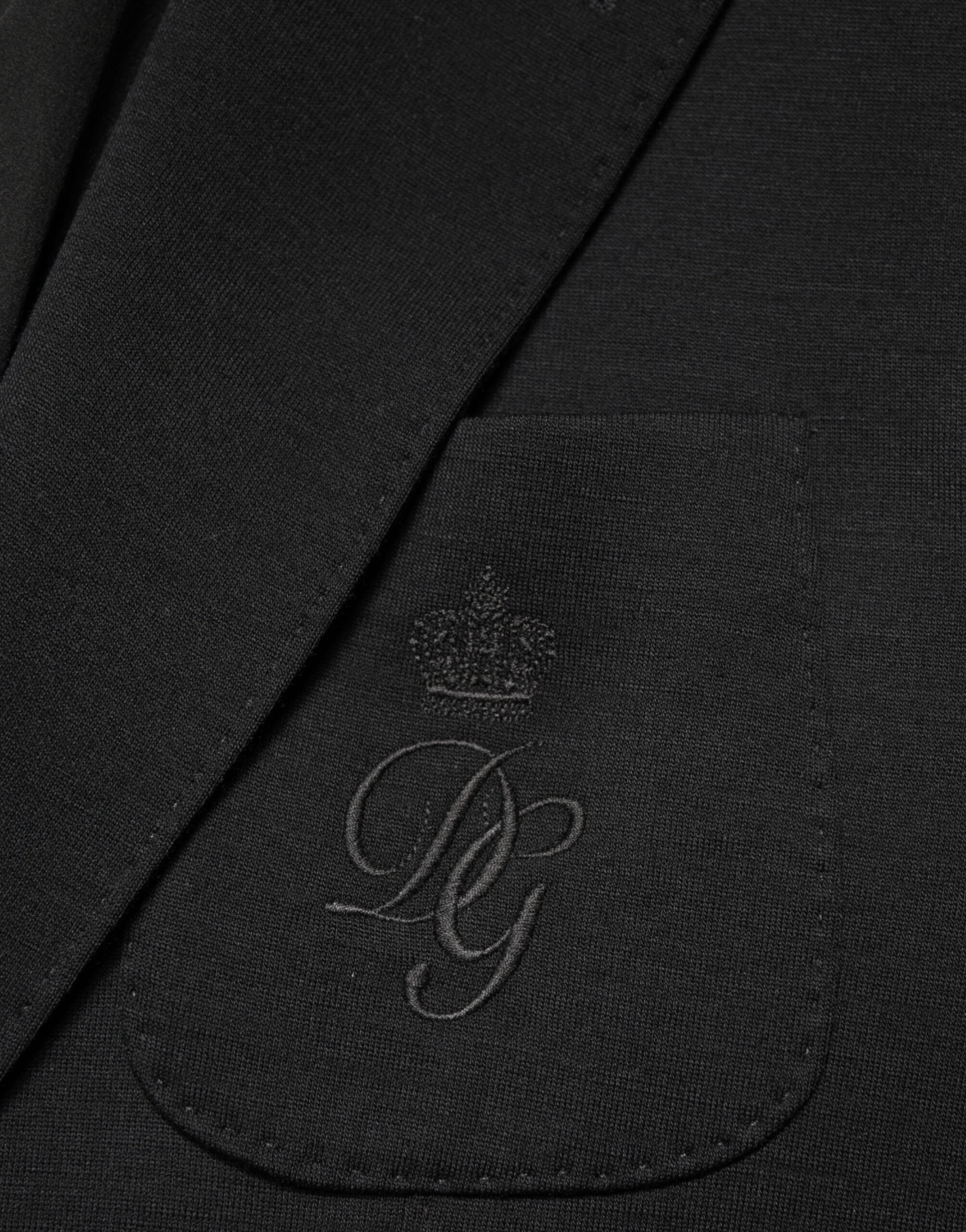 Dolce & Gabbana Schwarzer Woll-Sakko mit 2 Knöpfen