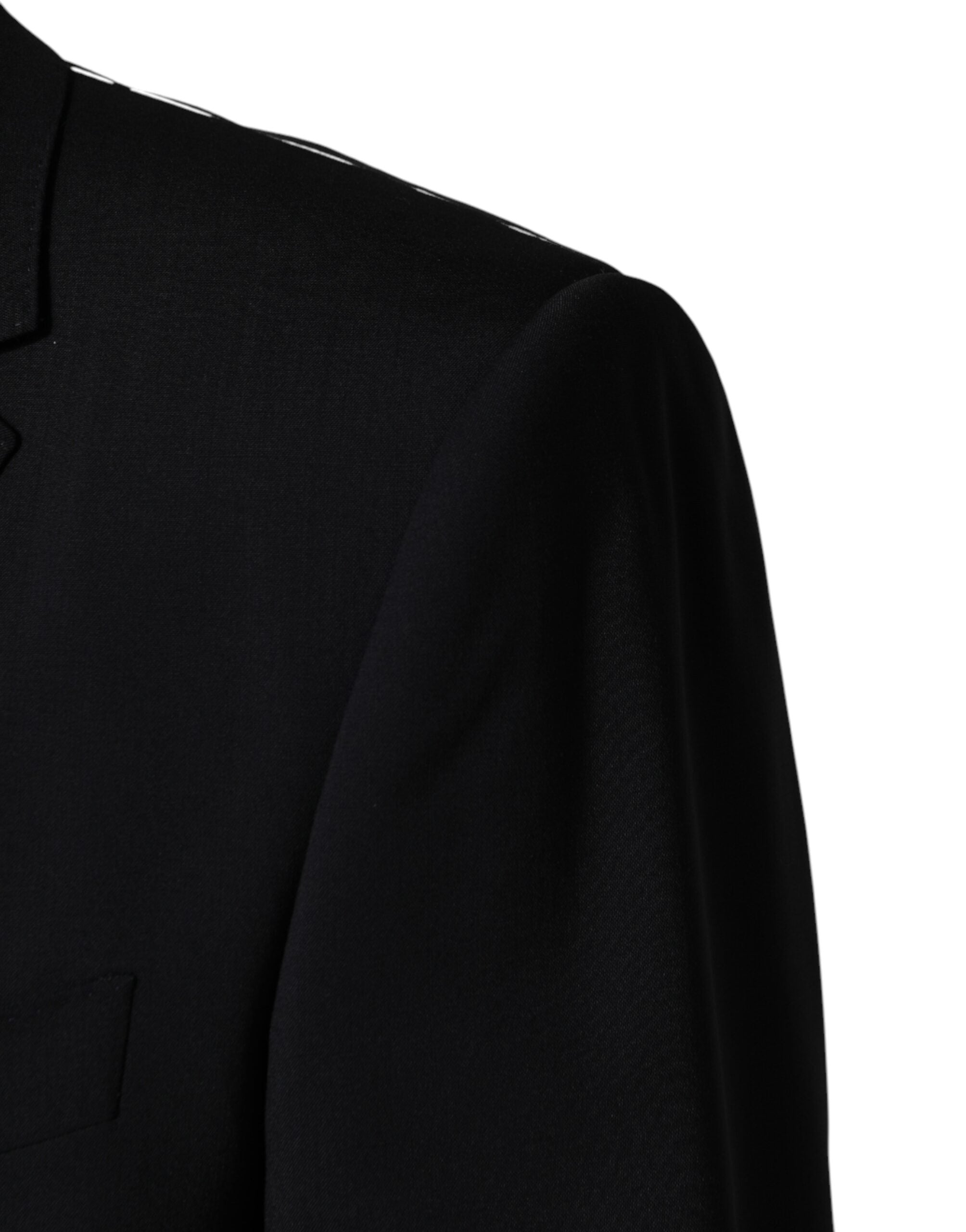 Dolce & Gabbana Schwarzer Woll-Sakko mit 2 Knöpfen