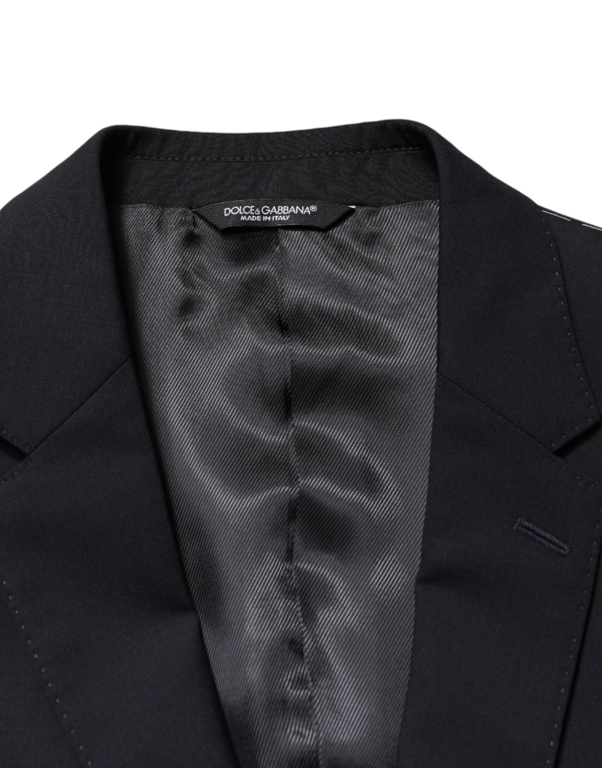 Dolce & Gabbana Schwarzer Woll-Sakko mit 2 Knöpfen