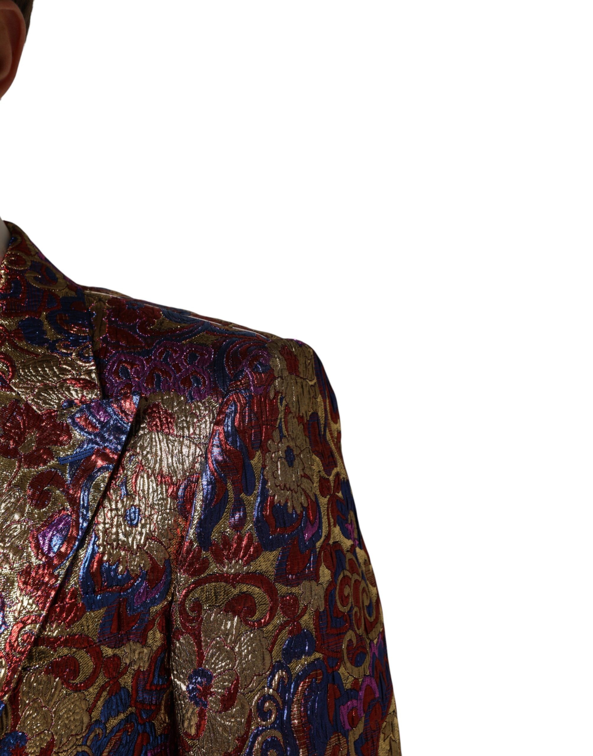 Dolce & Gabbana Mehrfarbiger Jacquard-Sakko mit Einreiher