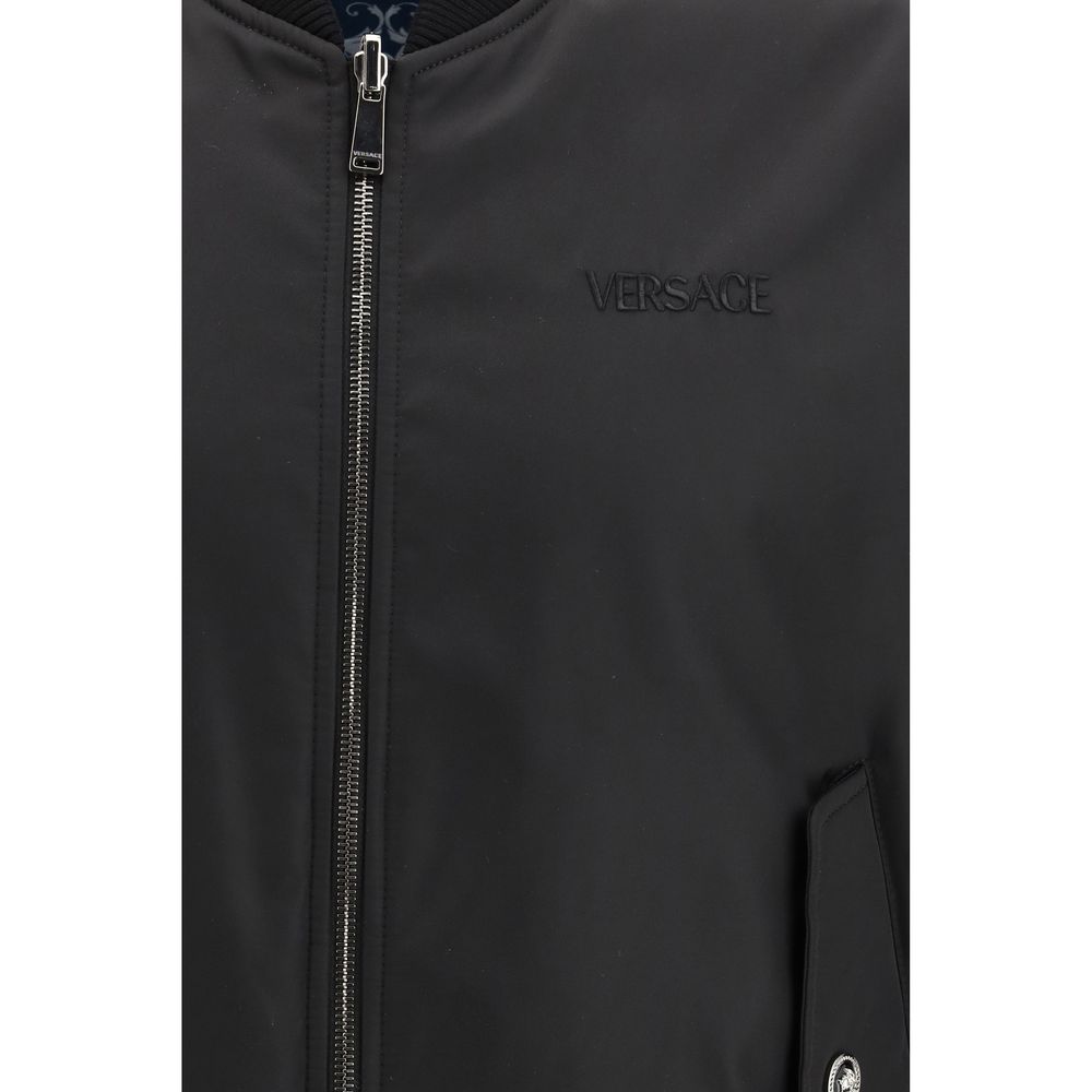 Versace Schwarzer Bomber aus Polyamid