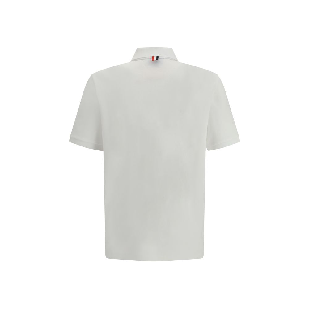 Thom Browne Weißes Poloshirt aus Baumwolle
