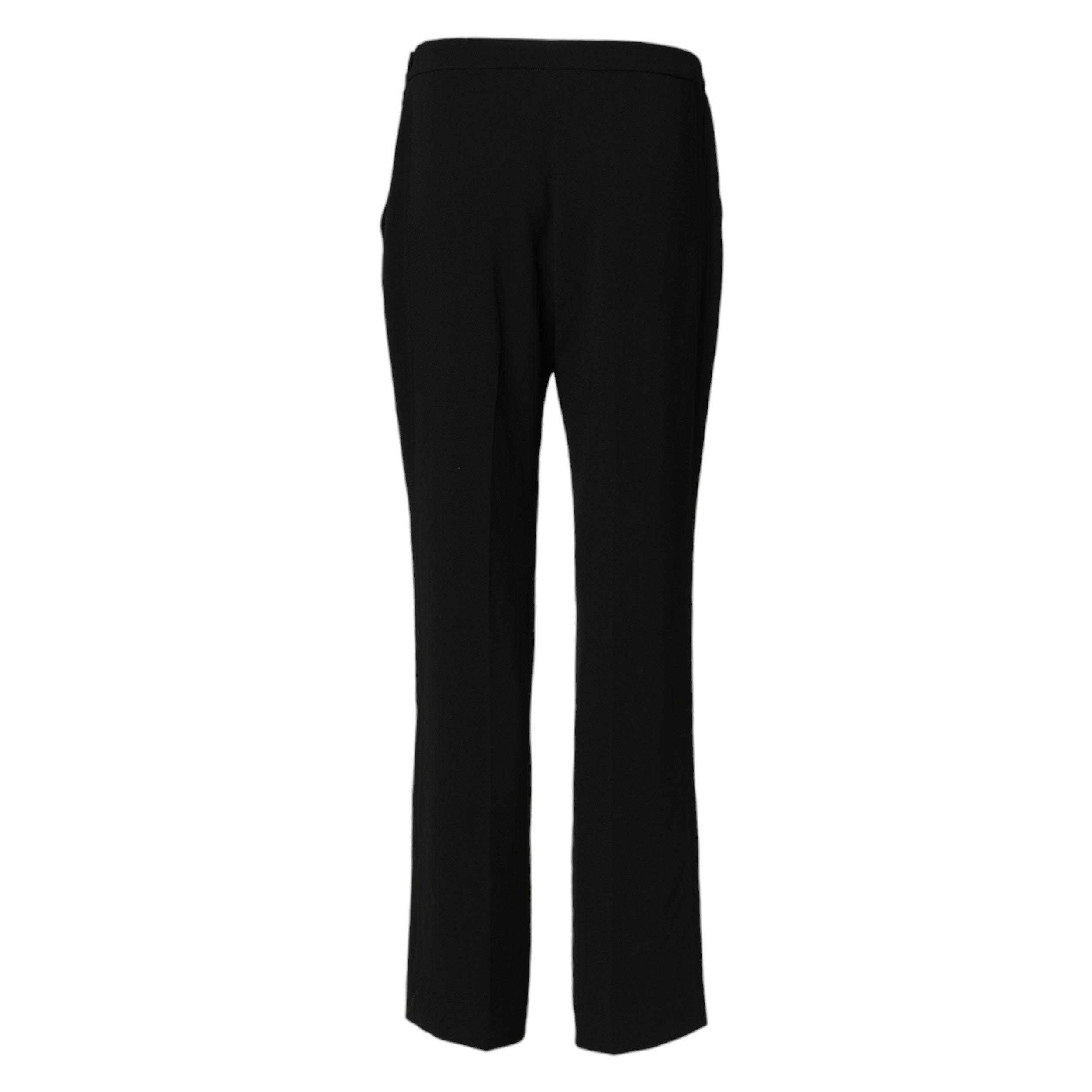 Aspesi Schwarze High Waist Straight Chino-Hose mit Reißverschluss