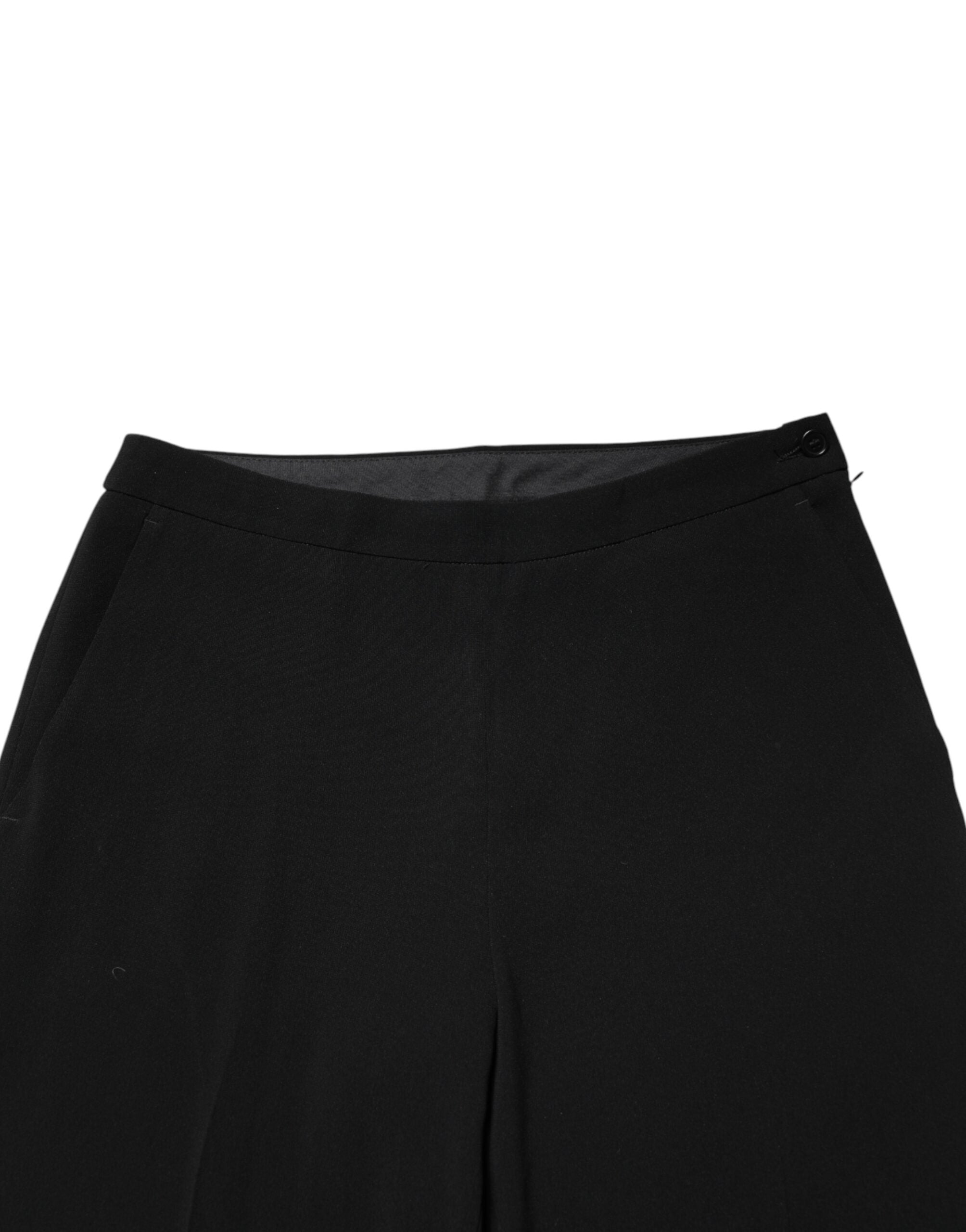 Aspesi Schwarze High Waist Straight Chino-Hose mit Reißverschluss