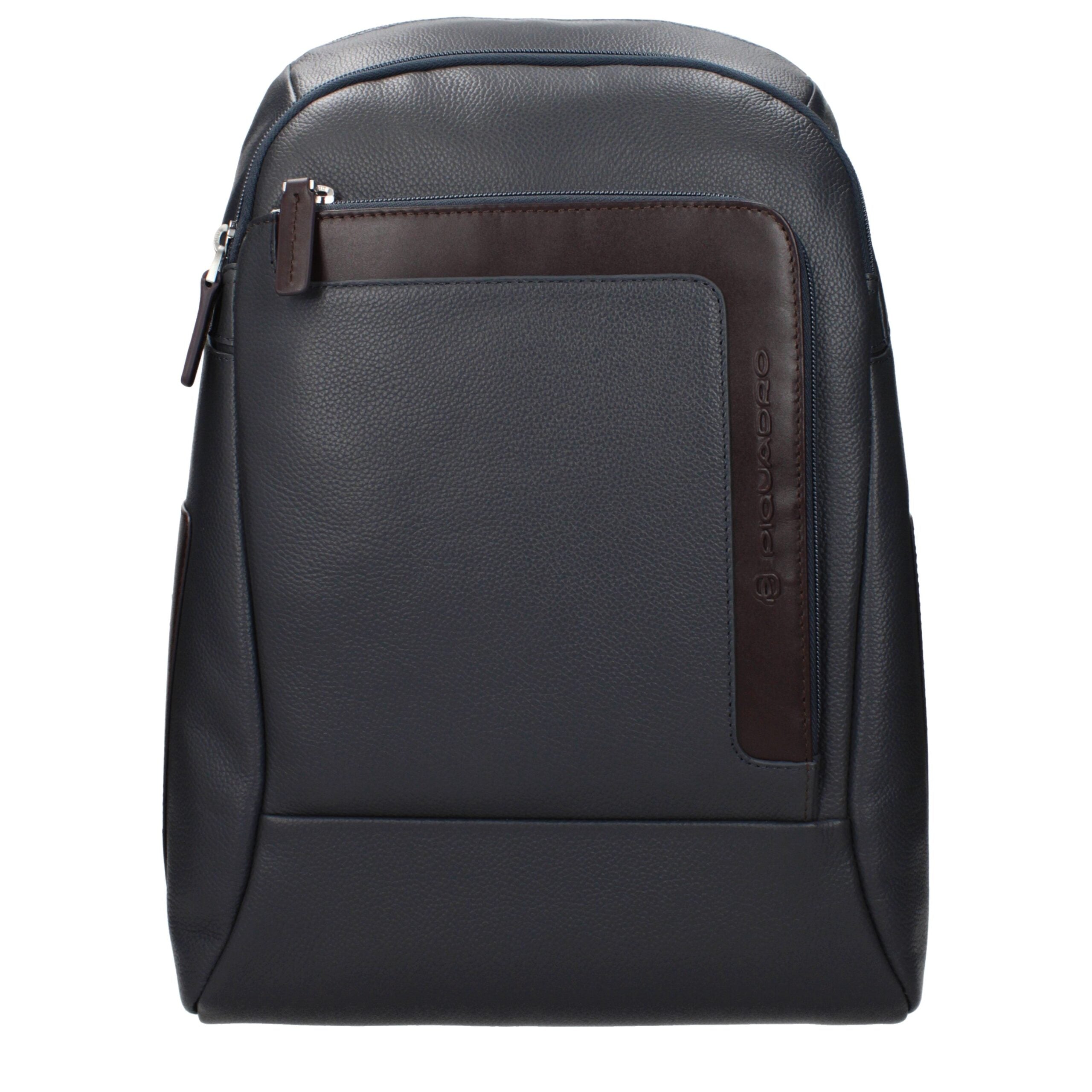 Piquadro Grauer Lederrucksack