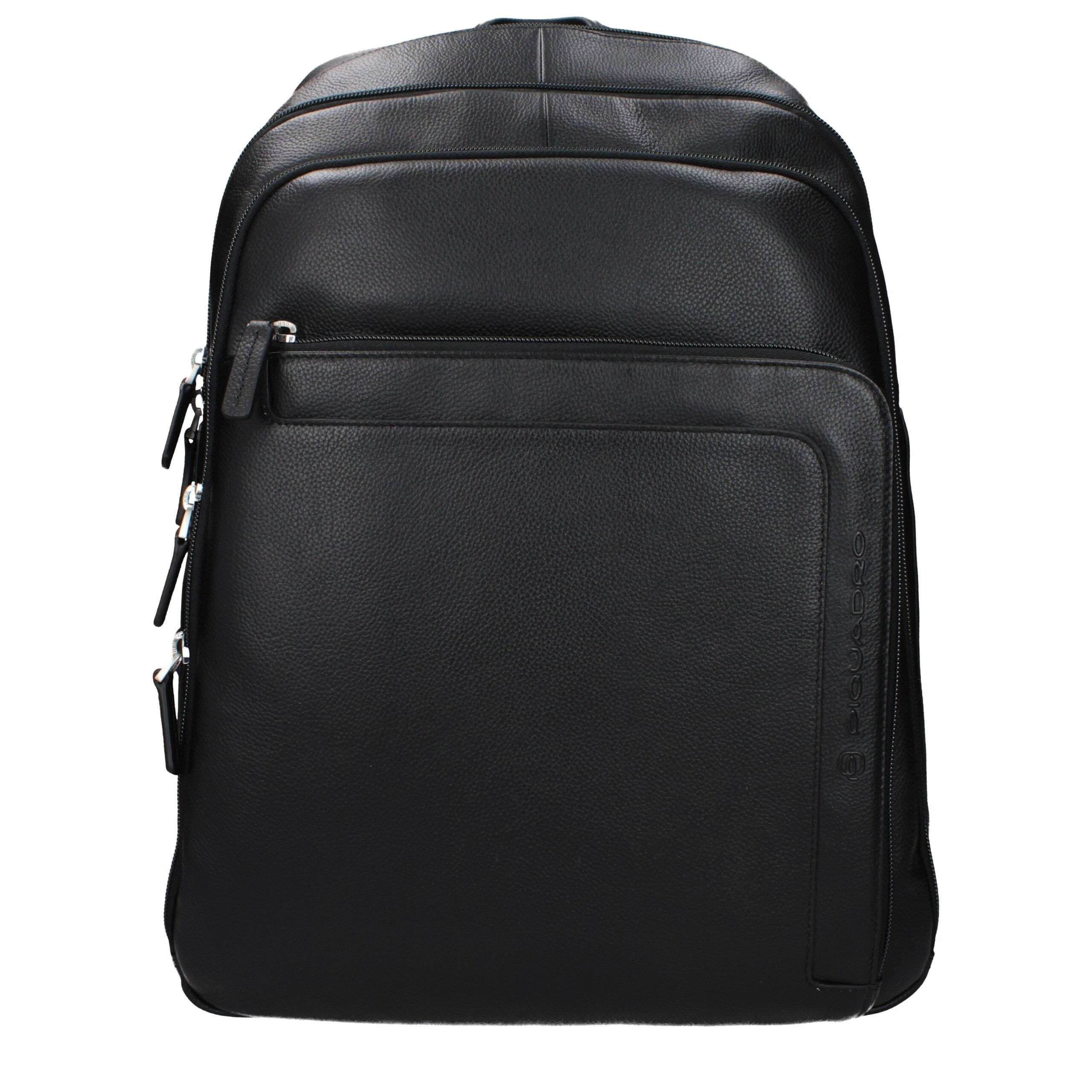 Piquadro Schwarzer Lederrucksack