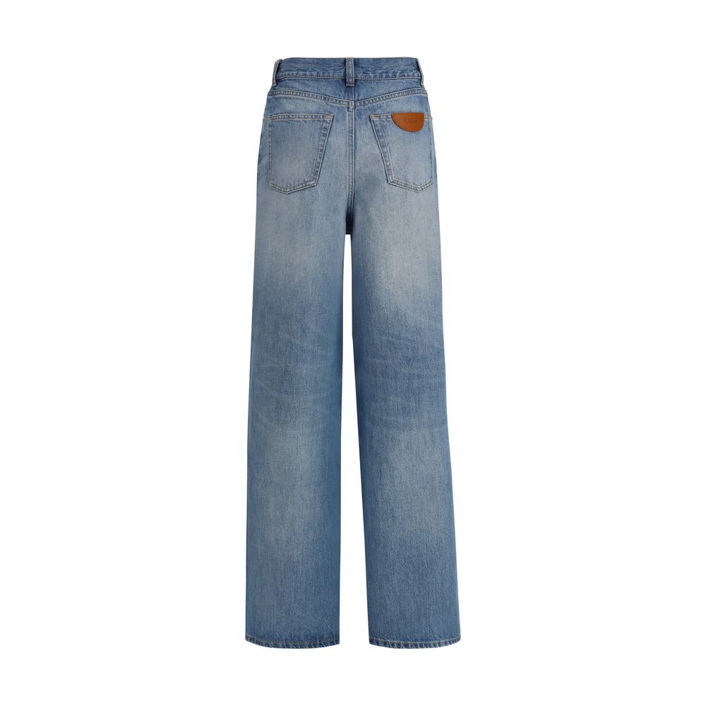 Chloé Blaue Baumwolljeans Denim