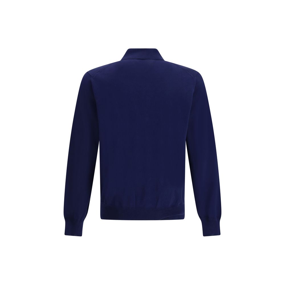 Tom Ford Blaues Baumwoll-Polohemd