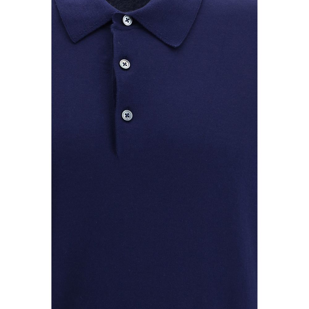 Tom Ford Blaues Baumwoll-Polohemd