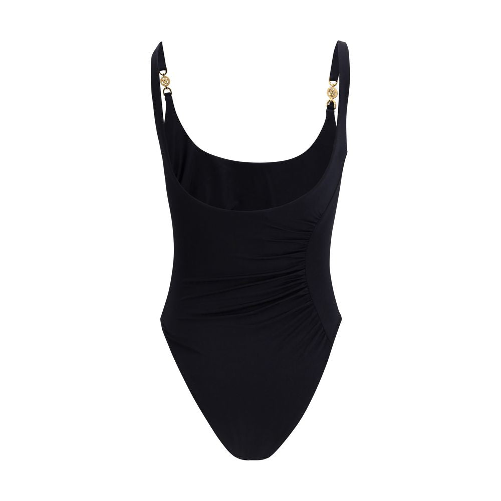 Versace Schwarzer Polyamid-Einteiler