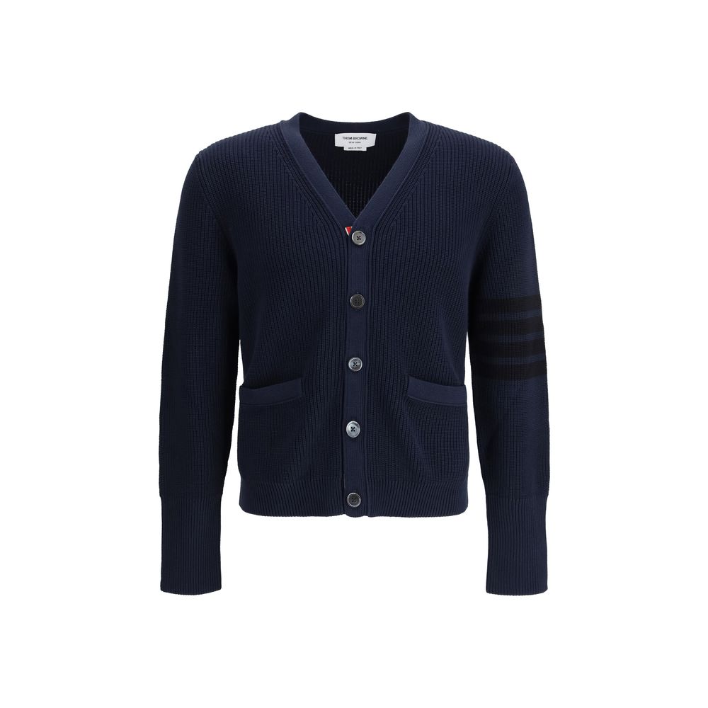 Thom Browne Blauer Baumwollcardigan